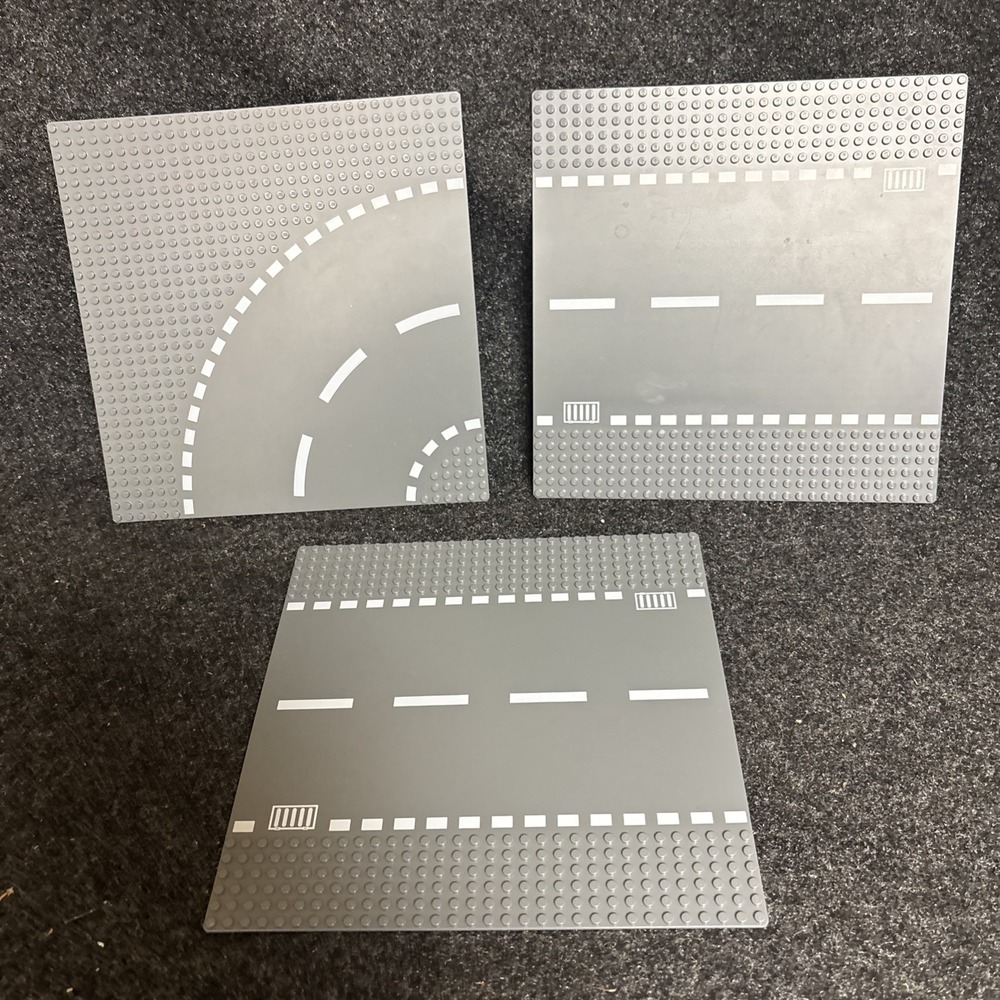 Lot‎ of 3 Genuine Lego Road Plates Base Plates Dark Bluish Gray 32X32 10"x10" - Picture 1 of 6
